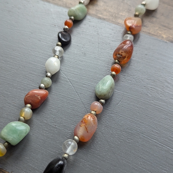 Multicolor Gemstone Beaded Necklace - Picture 2 of 5